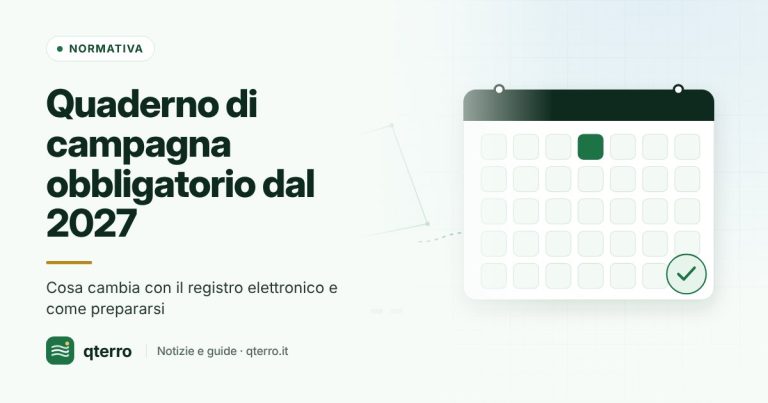 Quaderno di campagna obbligatorio dal 2027