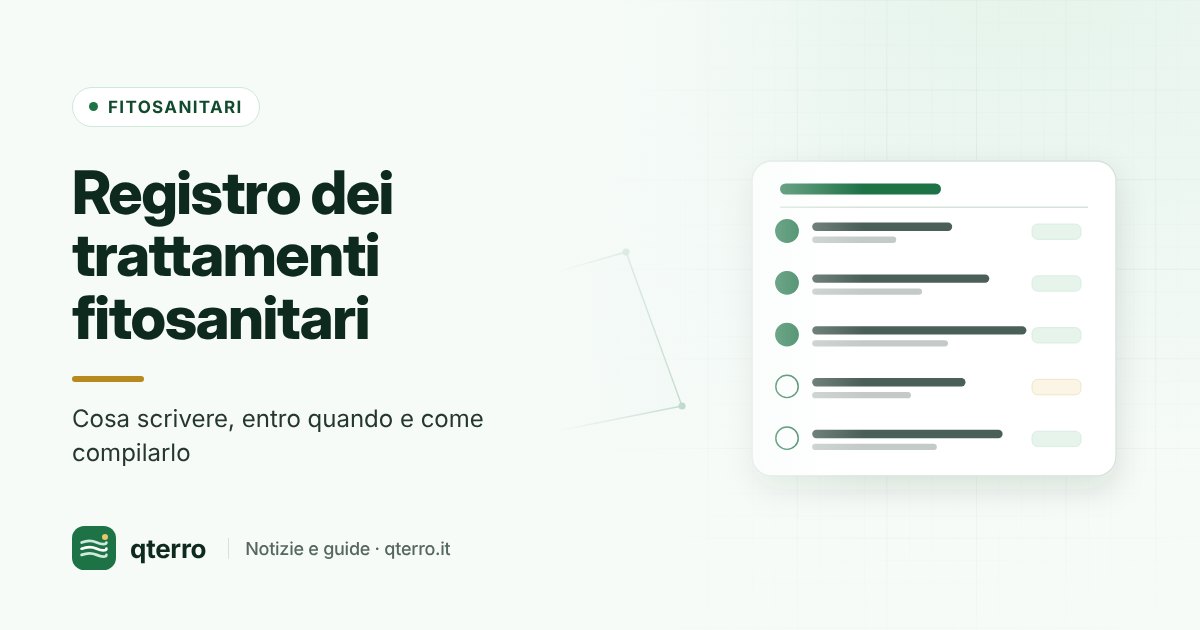 Registro trattamenti fitosanitari