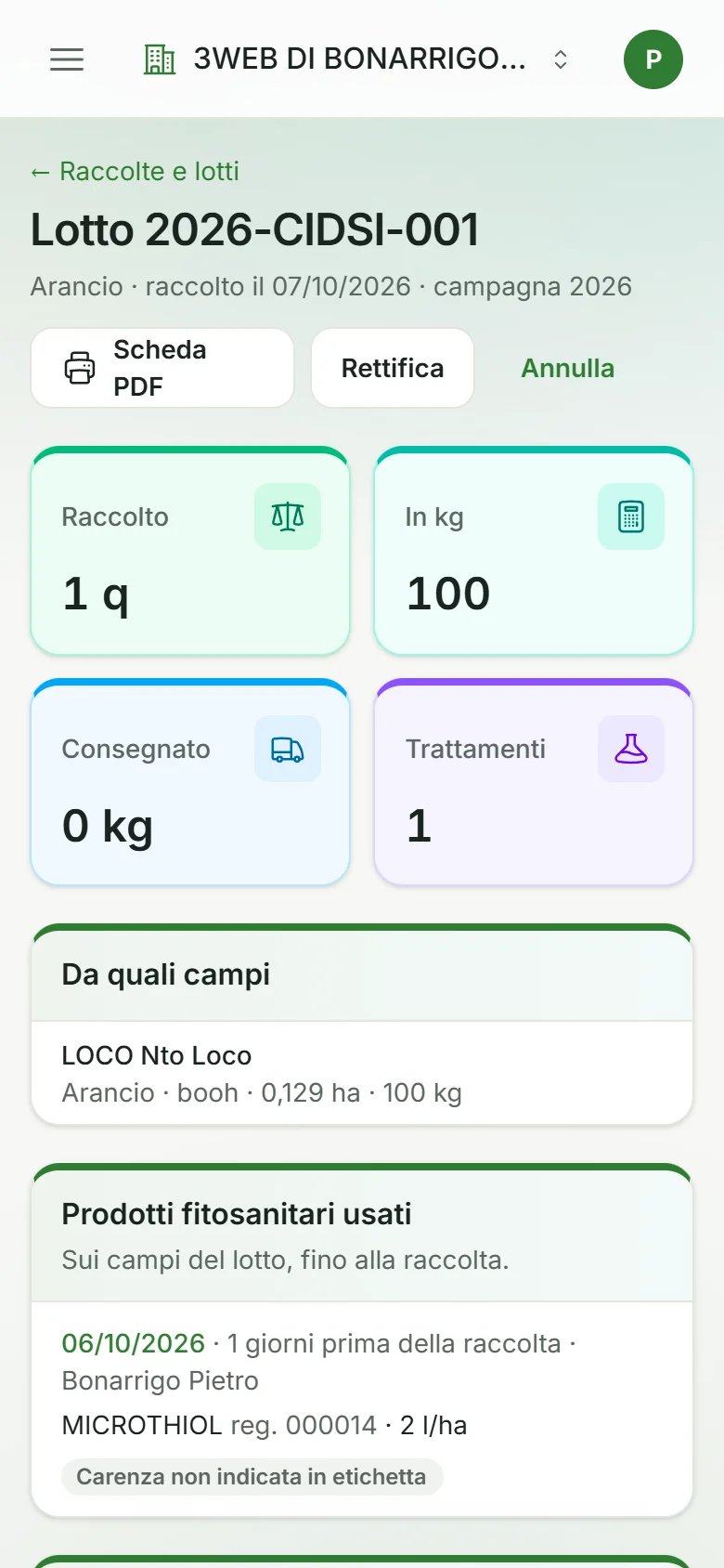 gestionale agricolo