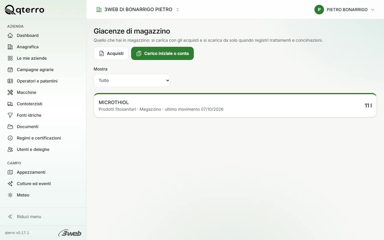 gestionale agricolo