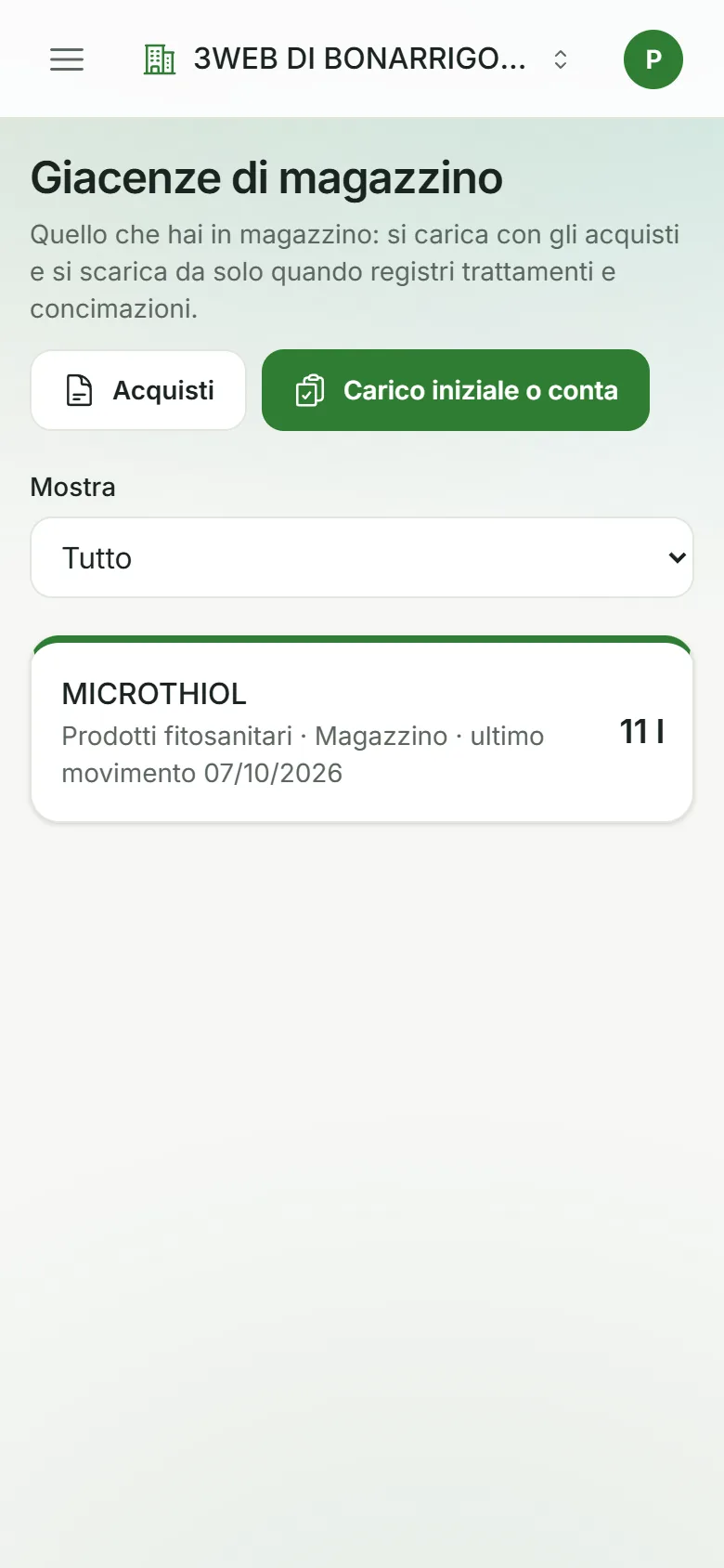 gestionale agricolo